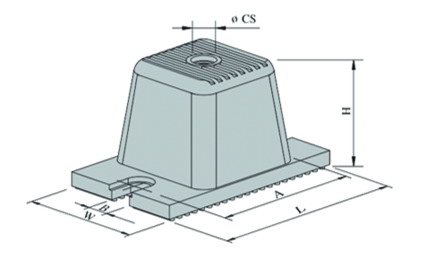 JN型橡胶减震器结构图